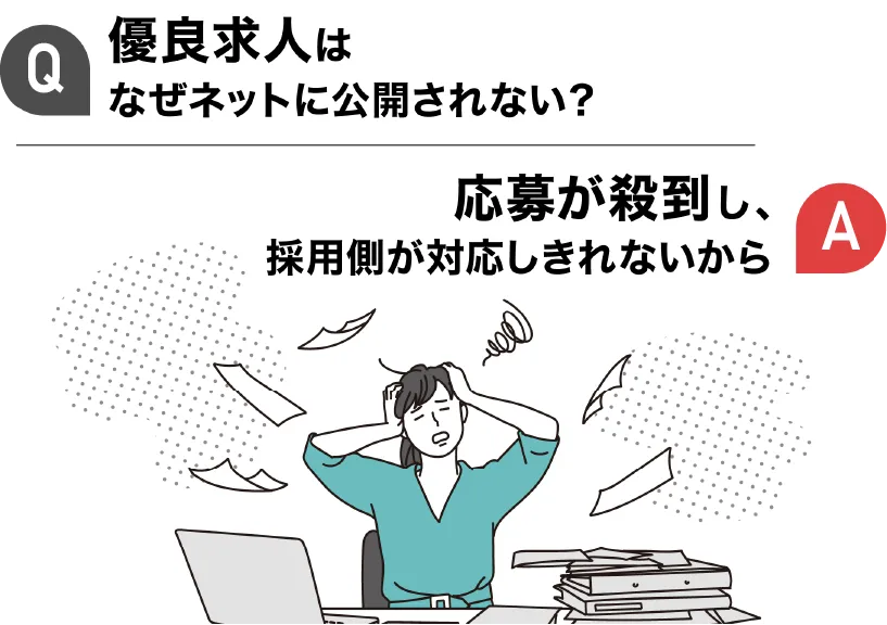 優良求人を公開すると応募が殺到してしまう